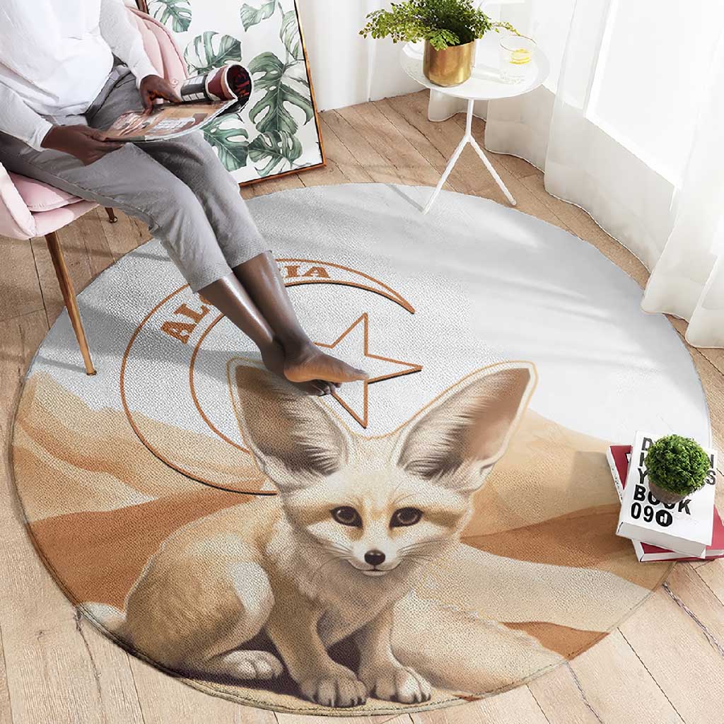 Afro Algeria Fennec Fox Round Carpet Algerian Sahara Vulpes zerda LT14