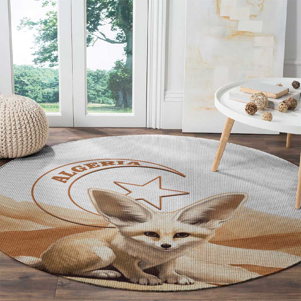Afro Algeria Fennec Fox Round Carpet Algerian Sahara Vulpes zerda LT14