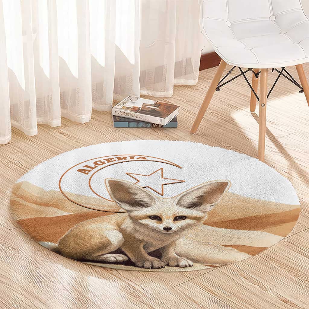 Afro Algeria Fennec Fox Round Carpet Algerian Sahara Vulpes zerda LT14