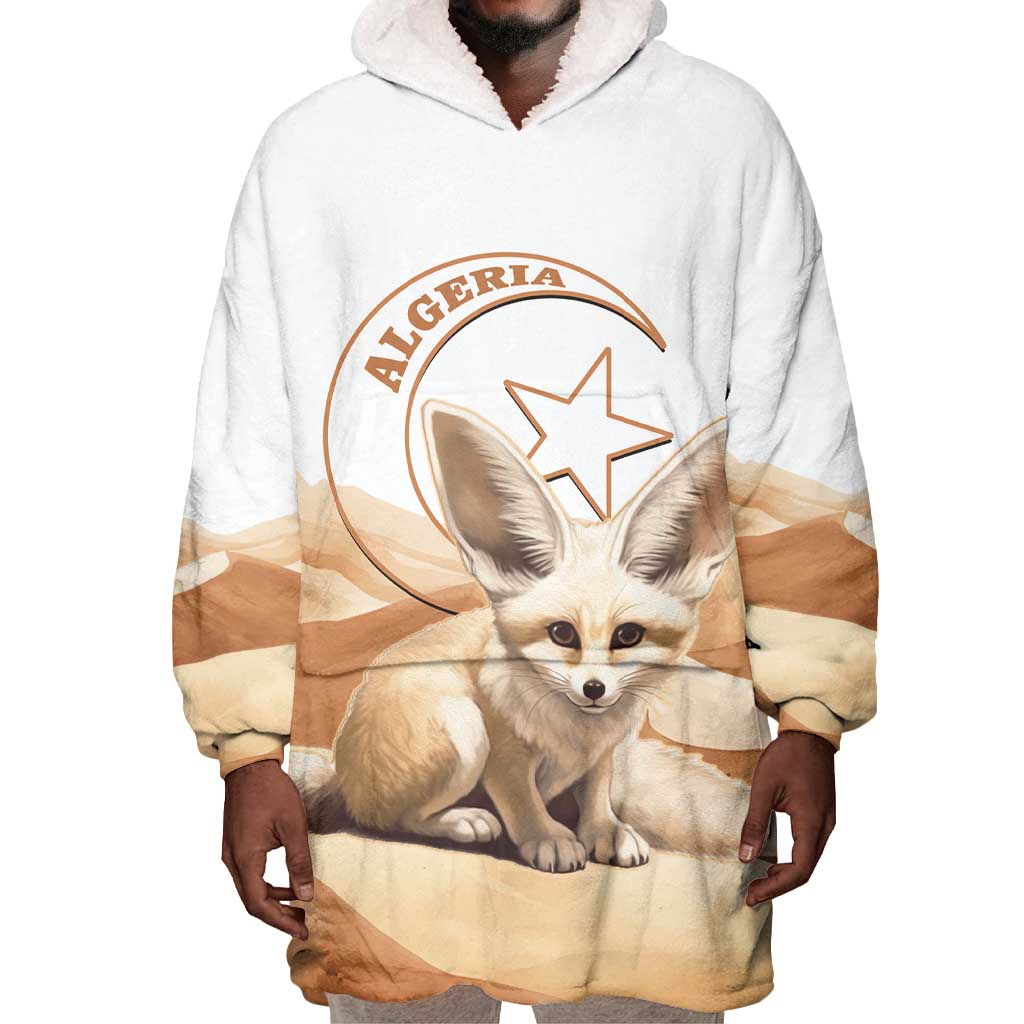 Afro Algeria Fennec Fox Wearable Blanket Hoodie Algerian Sahara Vulpes zerda LT14