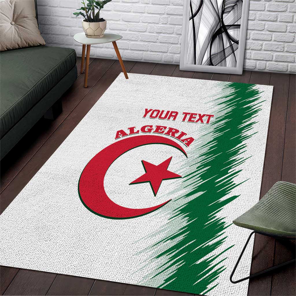 Custom Algeria Football Area Rug Go The Greens LT14