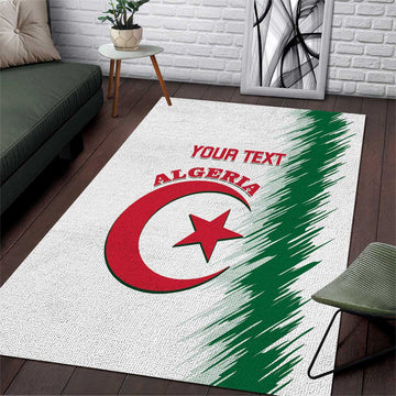 Custom Algeria Football Area Rug Go The Greens LT14