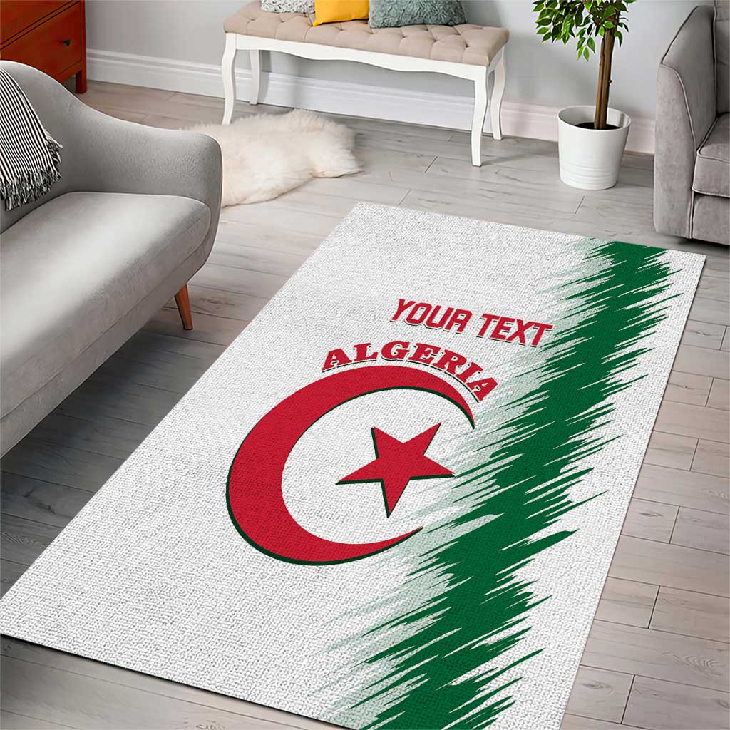 Custom Algeria Football Area Rug Go The Greens LT14
