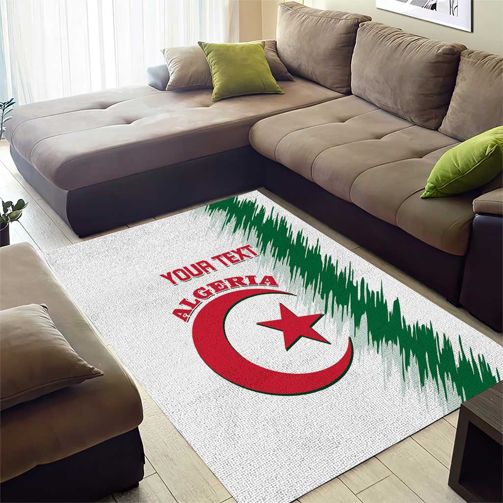 Custom Algeria Football Area Rug Go The Greens LT14