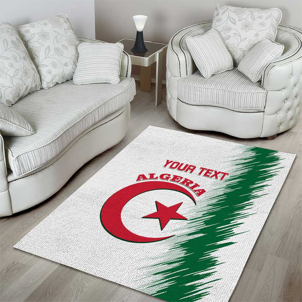 Custom Algeria Football Area Rug Go The Greens LT14