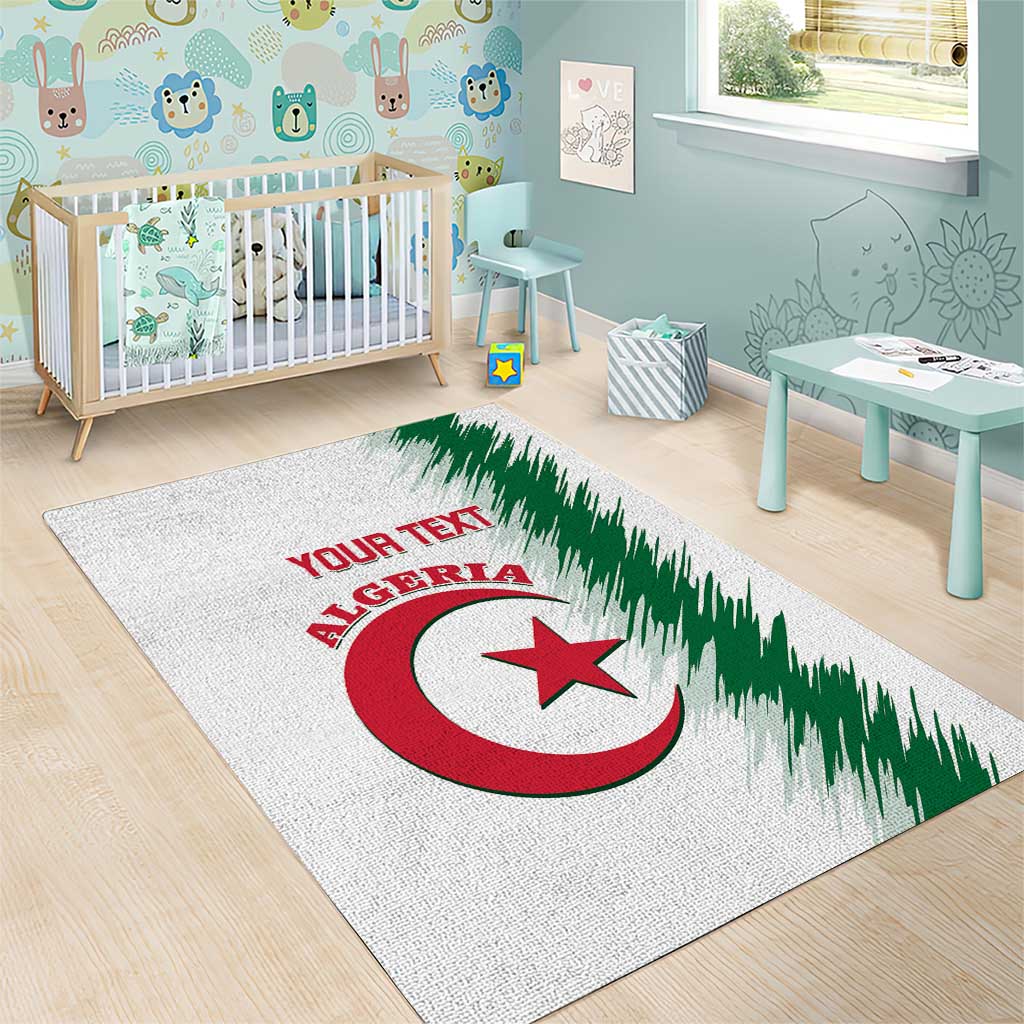 Custom Algeria Football Area Rug Go The Greens LT14