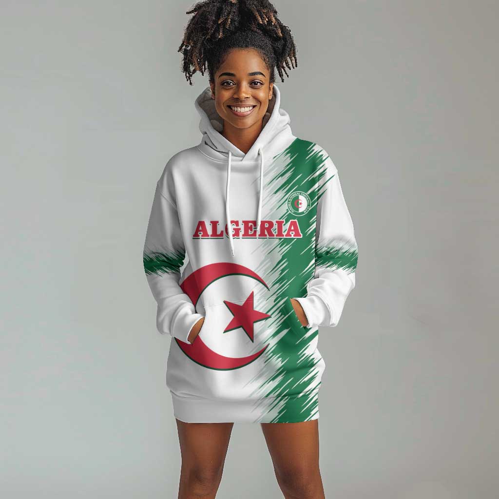 Custom Algeria Football Hoodie Dress Go The Greens LT14