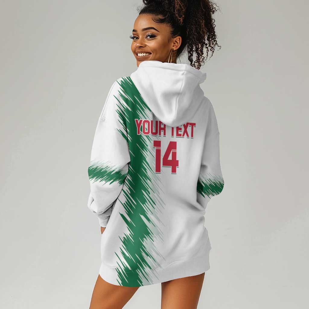 Custom Algeria Football Hoodie Dress Go The Greens LT14