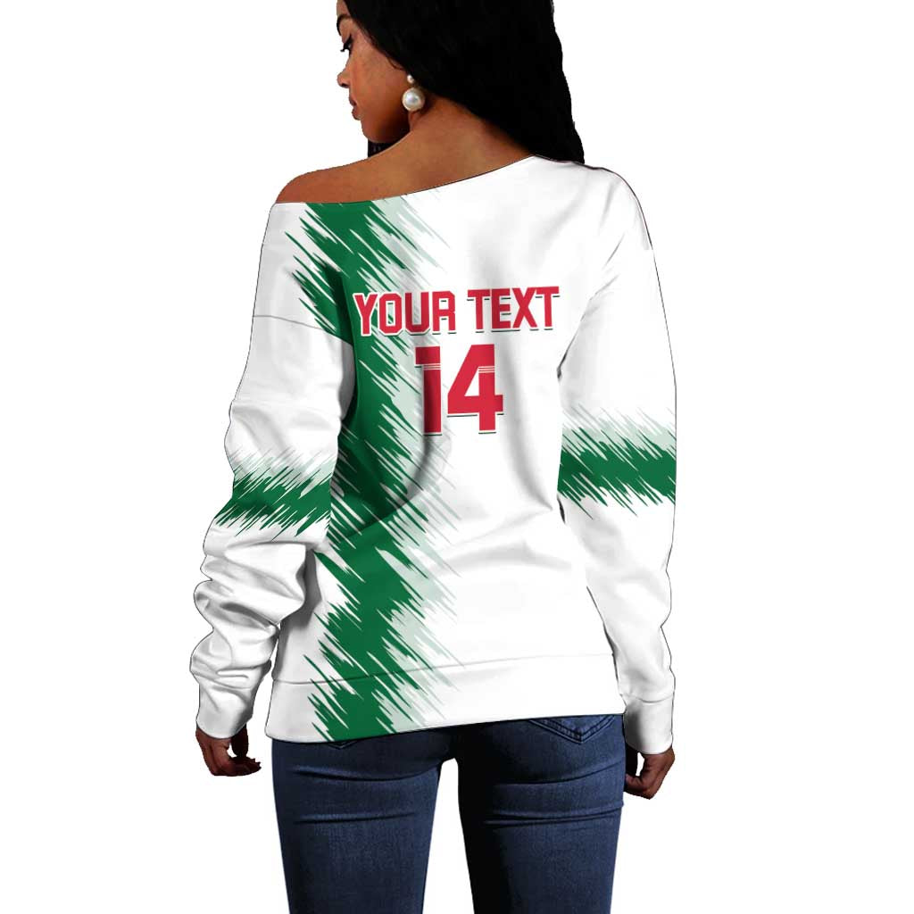 Custom Algeria Football Off Shoulder Sweater Go The Greens LT14