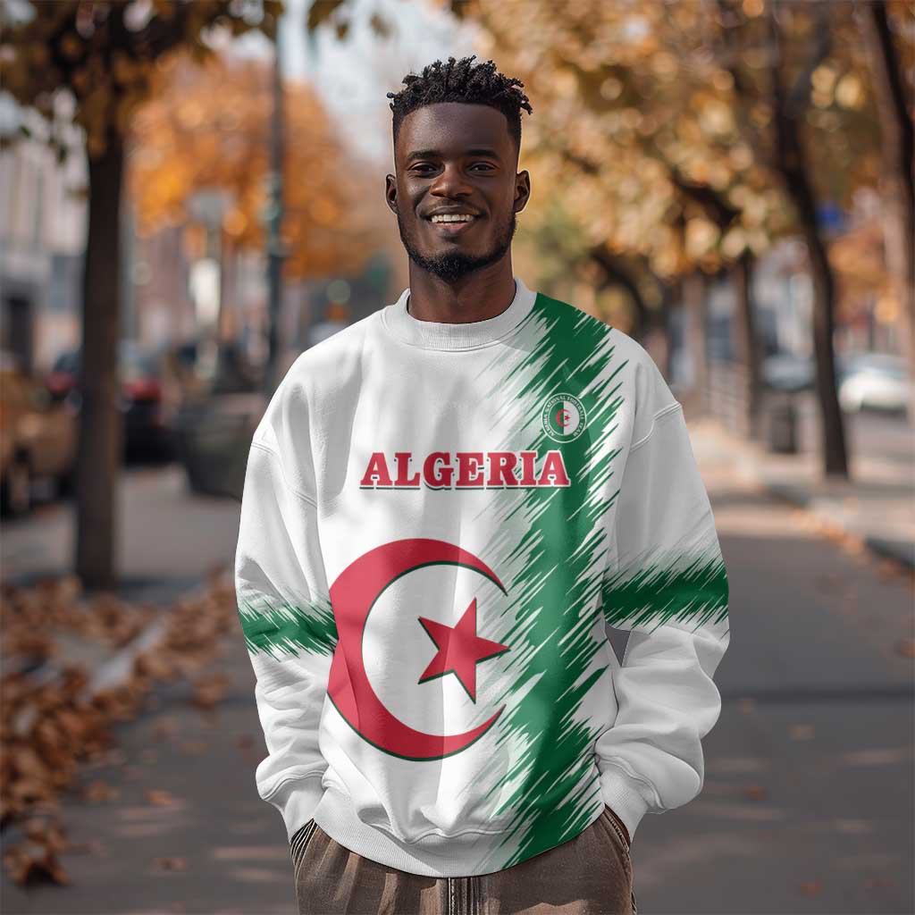 Custom Algeria Football Sweatshirt Go The Greens LT14