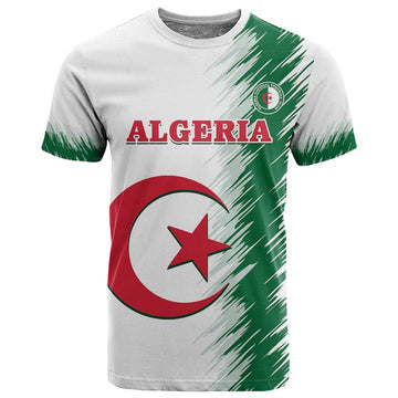 Custom Algeria Football T shirt Go The Greens LT14