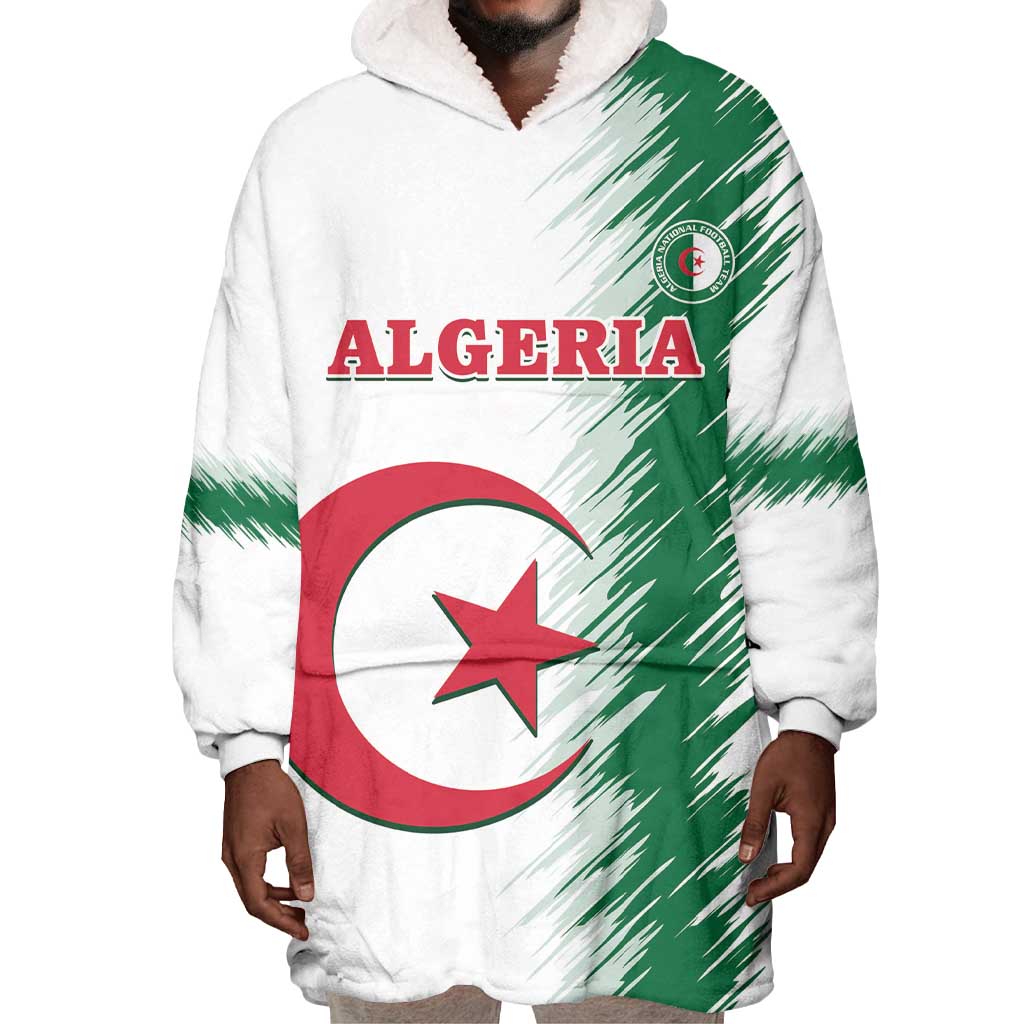 Custom Algeria Football Wearable Blanket Hoodie Go The Greens LT14