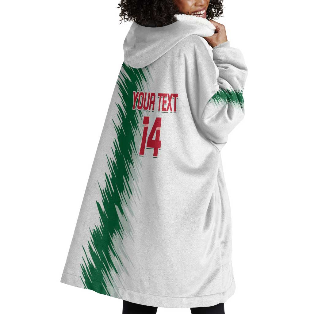 Custom Algeria Football Wearable Blanket Hoodie Go The Greens LT14
