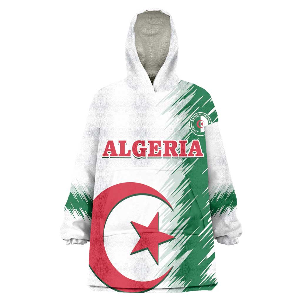 Custom Algeria Football Wearable Blanket Hoodie Go The Greens LT14