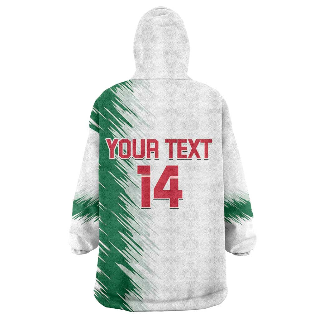 Custom Algeria Football Wearable Blanket Hoodie Go The Greens LT14