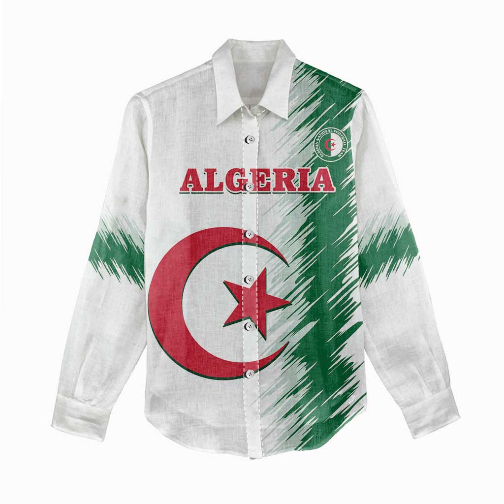 Custom Algeria Football Women Casual Shirt Go The Greens LT14
