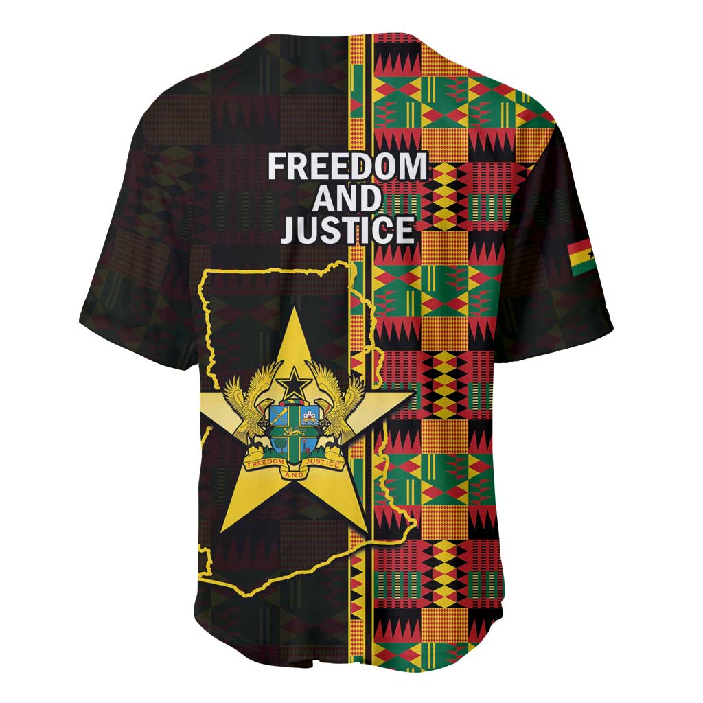 Afro Ghana Independence Day Baseball Jersey Ghanaian 1957 Kente Pattern LT14