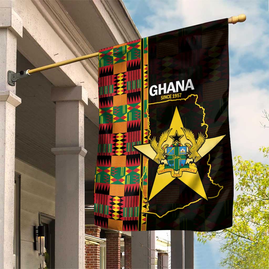Afro Ghana Independence Day Garden Flag Ghanaian 1957 Kente Pattern LT14