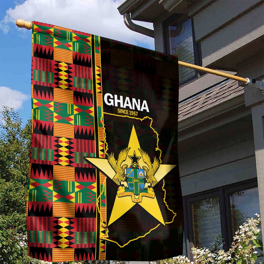 Afro Ghana Independence Day Garden Flag Ghanaian 1957 Kente Pattern LT14