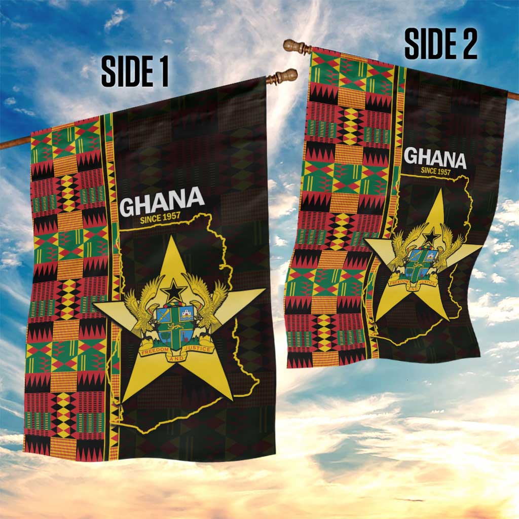 Afro Ghana Independence Day Garden Flag Ghanaian 1957 Kente Pattern LT14