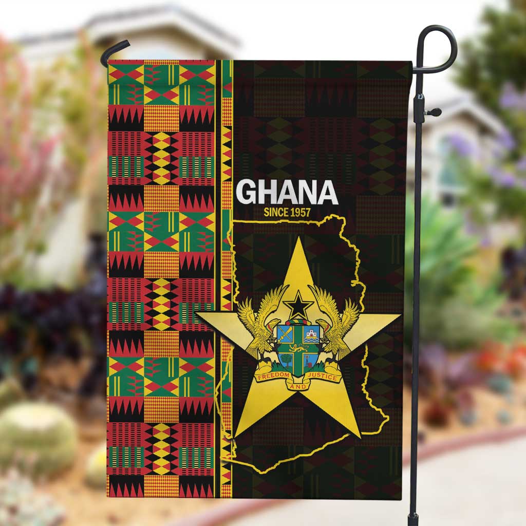Afro Ghana Independence Day Garden Flag Ghanaian 1957 Kente Pattern LT14