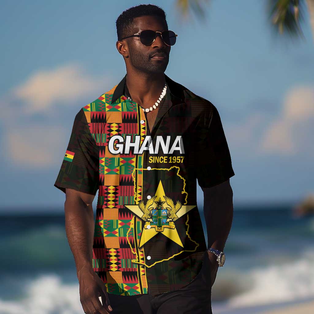 Afro Ghana Independence Day Hawaiian Shirt Ghanaian 1957 Kente Pattern LT14