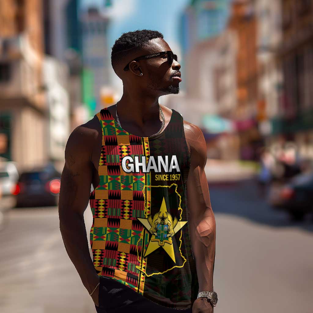 Afro Ghana Independence Day Men Tank Top Ghanaian 1957 Kente Pattern LT14