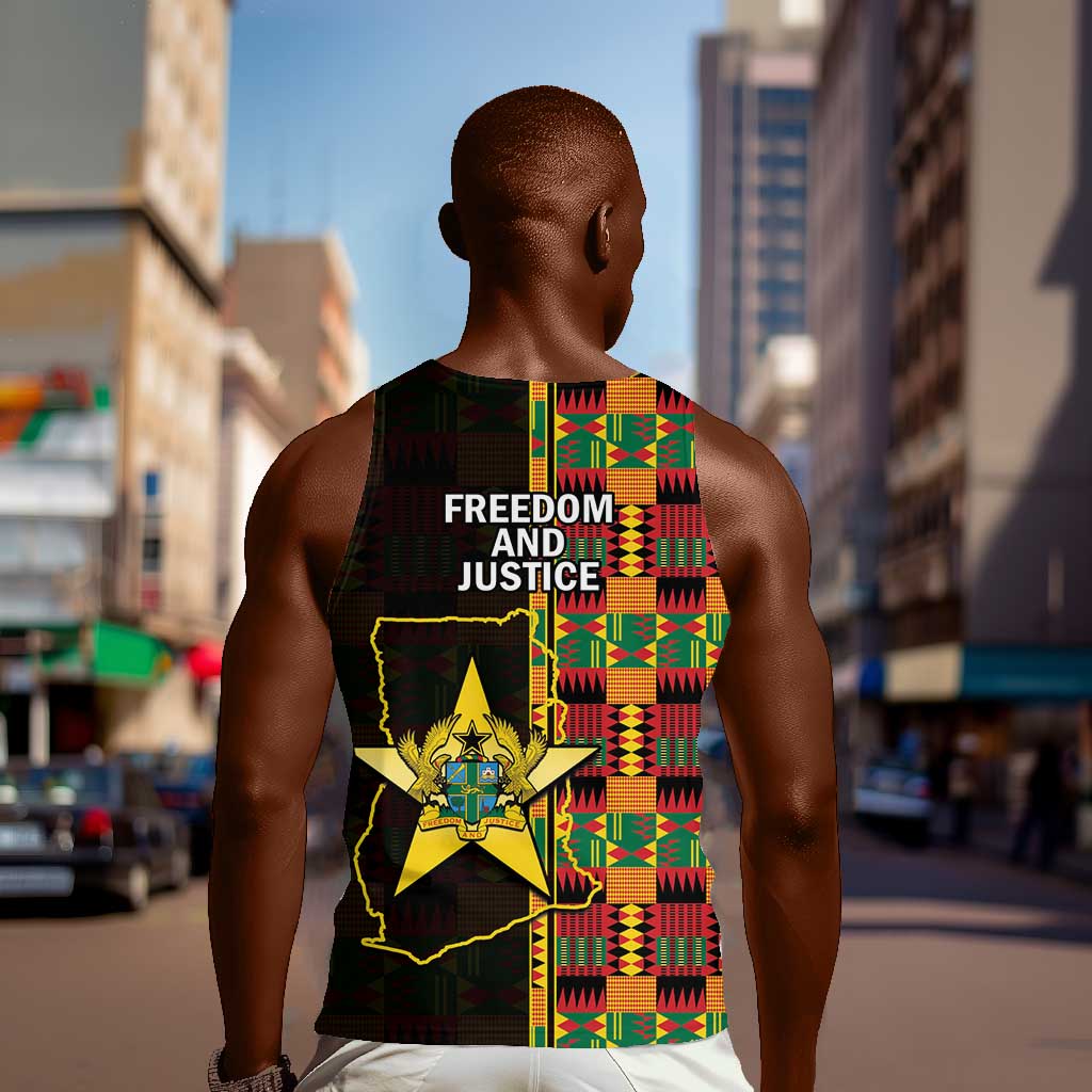 Afro Ghana Independence Day Men Tank Top Ghanaian 1957 Kente Pattern LT14