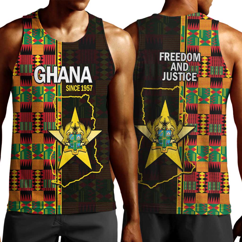 Afro Ghana Independence Day Men Tank Top Ghanaian 1957 Kente Pattern LT14