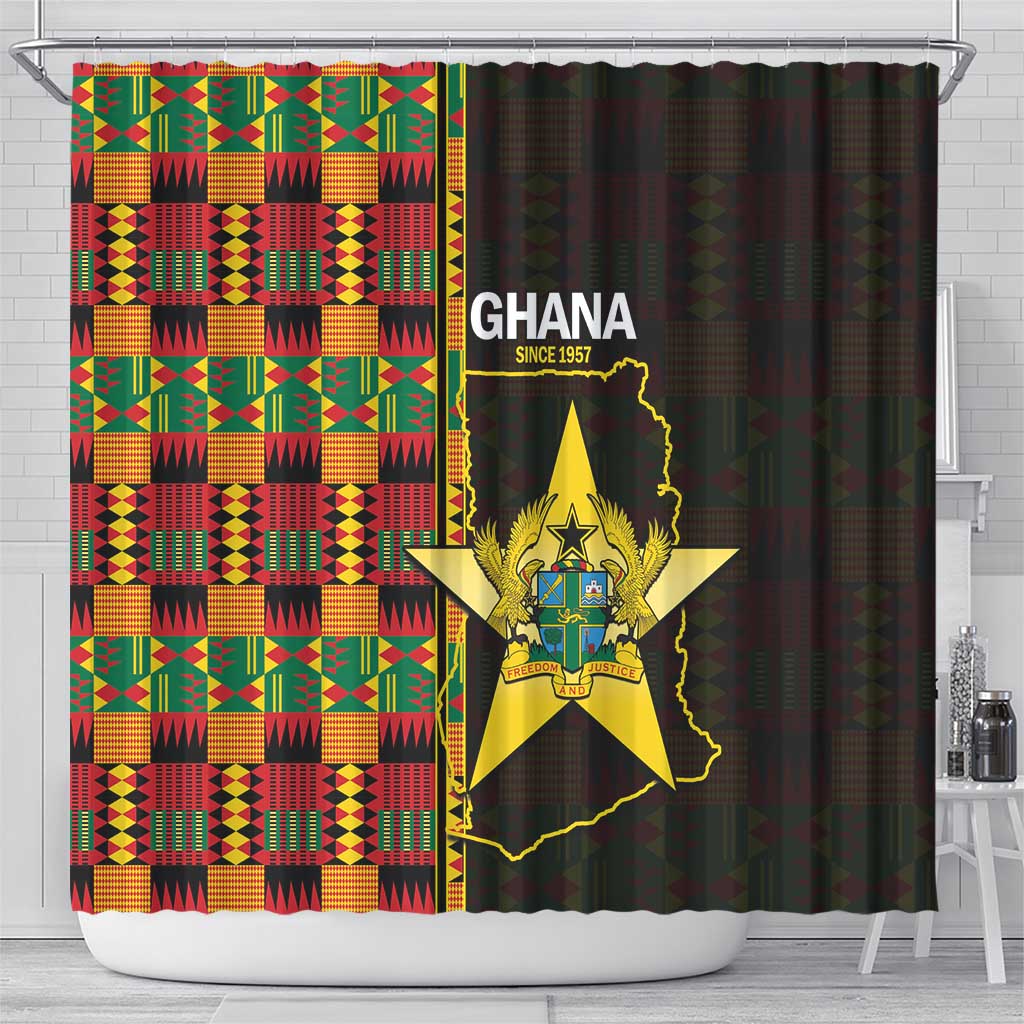Ghana 1957 Shower Curtain Independence Anniversary Kente Pattern LT14