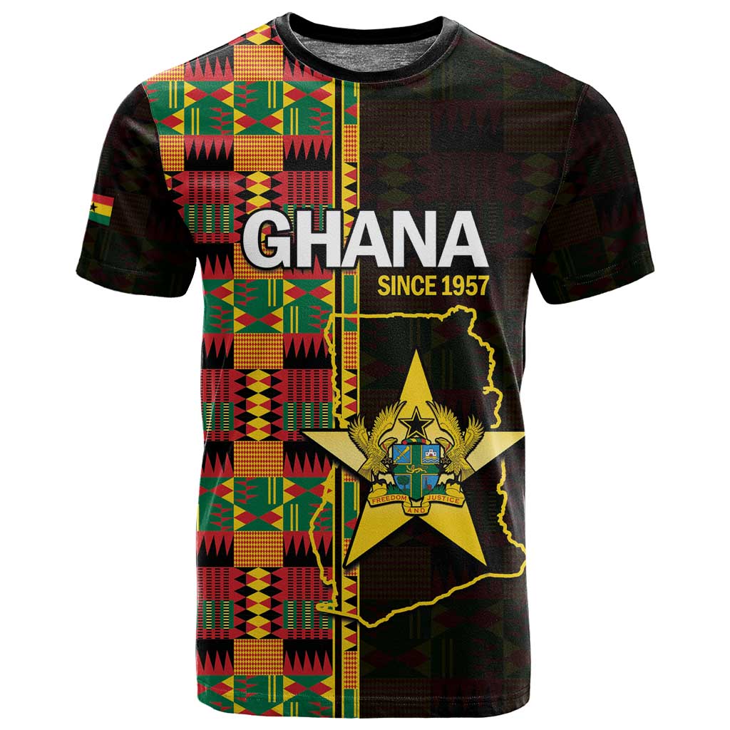 Afro Ghana Independence Day T shirt Ghanaian 1957 Kente Pattern LT14