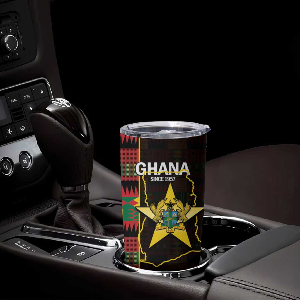 Afro Ghana Independence Day Tumbler Cup Ghanaian 1957 Kente Pattern LT14