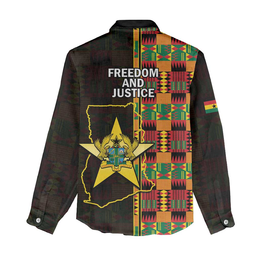 Afro Ghana Independence Day Women Casual Shirt Ghanaian 1957 Kente Pattern LT14