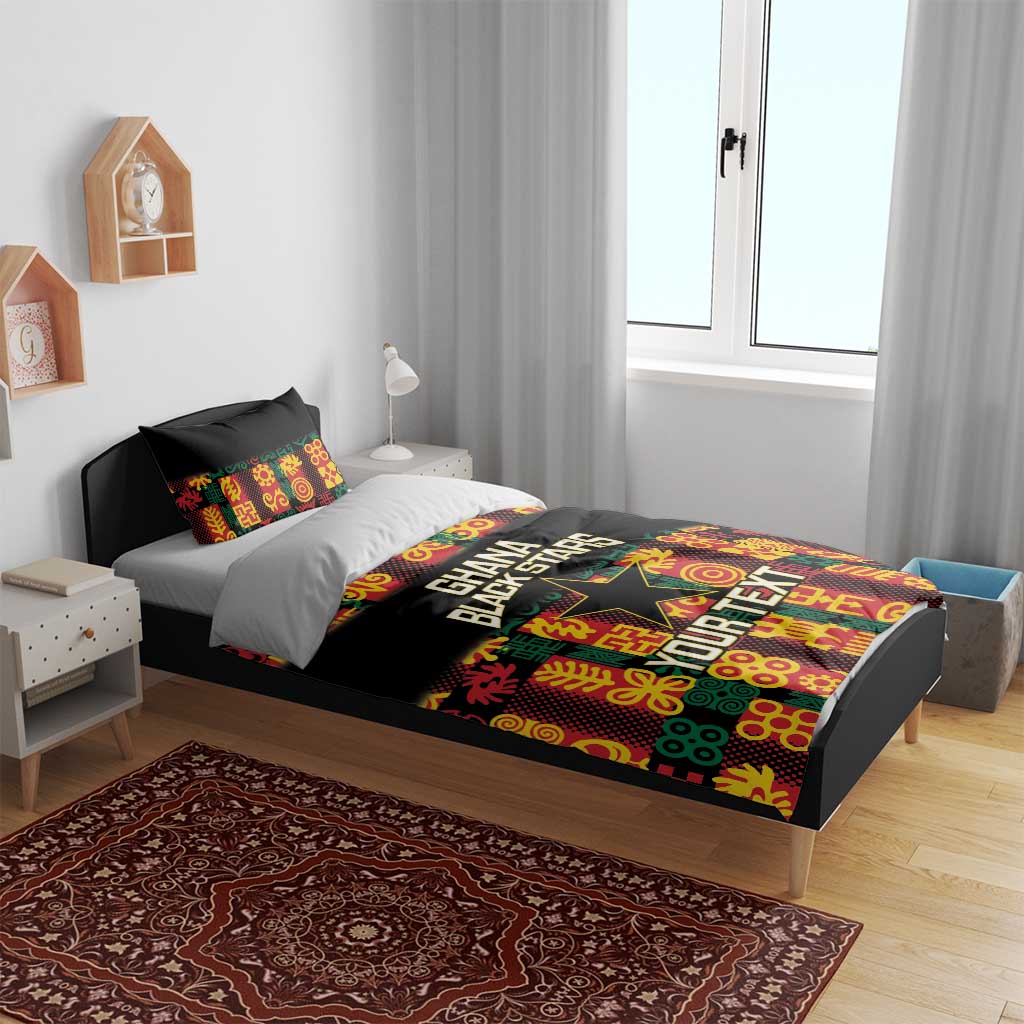 Custom Ghana Black Stars Bedding Set Adinkra Pattern - Football Style LT14