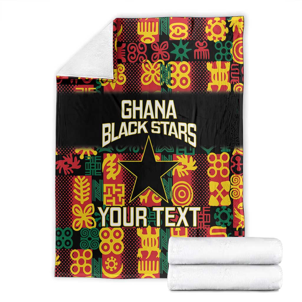 Custom Ghana Black Stars Blanket Adinkra Pattern - Football Style LT14