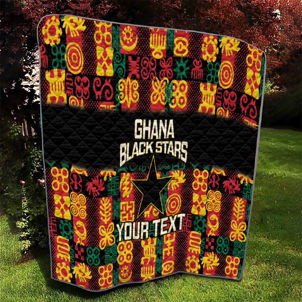 Custom Ghana Black Stars Quilt Adinkra Pattern - Football Style LT14