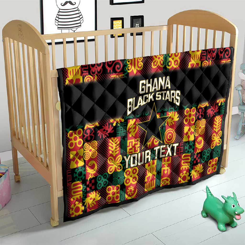 Custom Ghana Black Stars Quilt Adinkra Pattern - Football Style LT14
