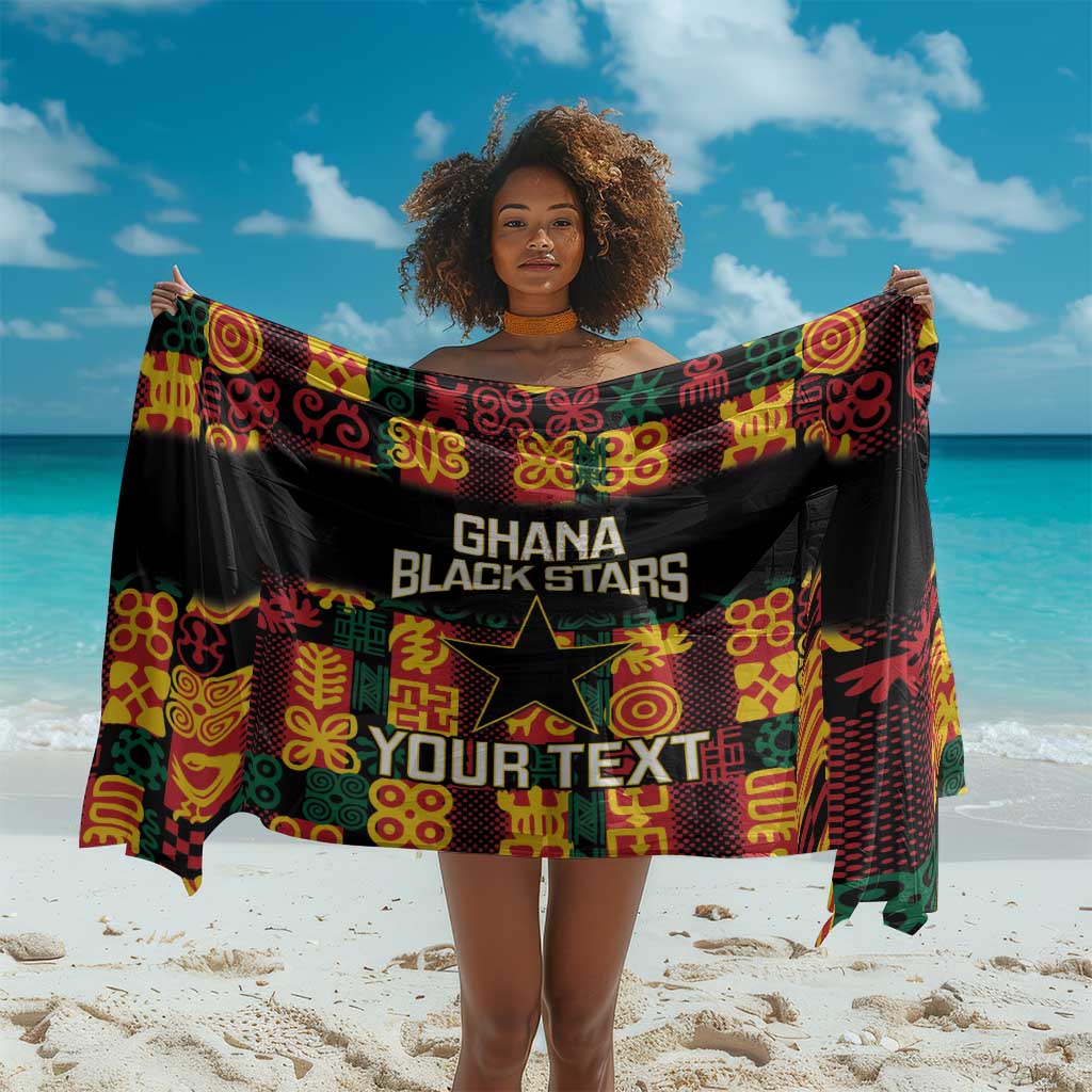 Custom Ghana Black Stars Sarong Adinkra Pattern - Football Style LT14