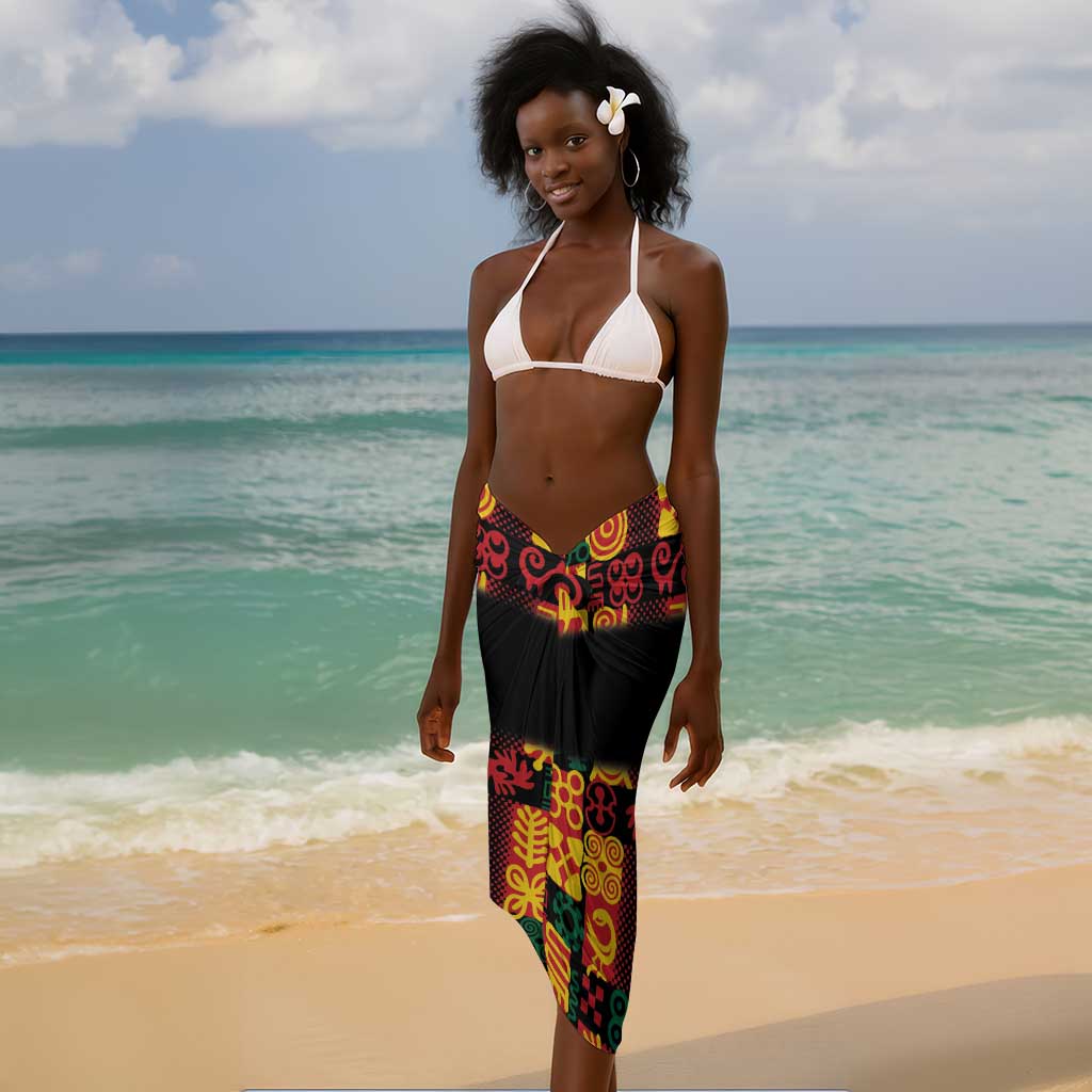 Custom Ghana Black Stars Sarong Adinkra Pattern - Football Style LT14