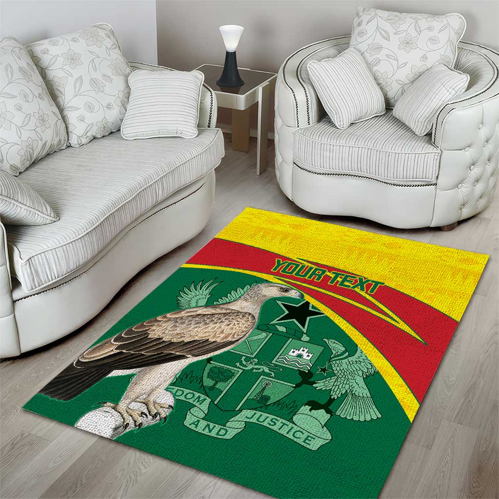 Custom Ghana Black Batters Area Rug Ghanaian Tawny Eagle - Cricket Style LT14