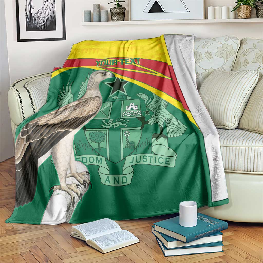 Custom Ghana Black Batters Blanket Ghanaian Tawny Eagle - Cricket Style LT14
