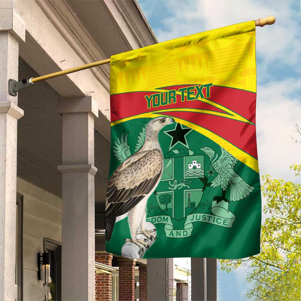Custom Ghana Black Batters Garden Flag Ghanaian Tawny Eagle - Cricket Style LT14