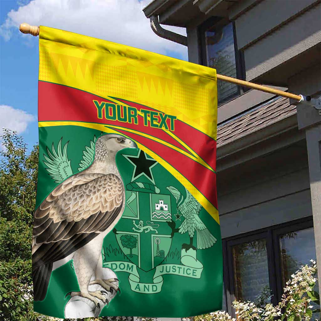 Custom Ghana Black Batters Garden Flag Ghanaian Tawny Eagle - Cricket Style LT14