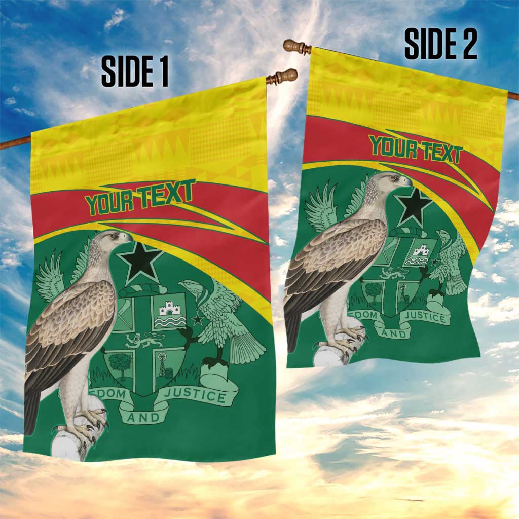 Custom Ghana Black Batters Garden Flag Ghanaian Tawny Eagle - Cricket Style LT14