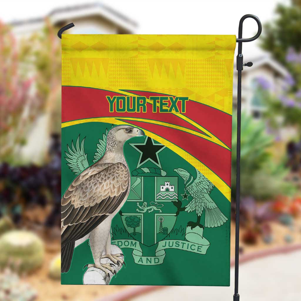 Custom Ghana Black Batters Garden Flag Ghanaian Tawny Eagle - Cricket Style LT14