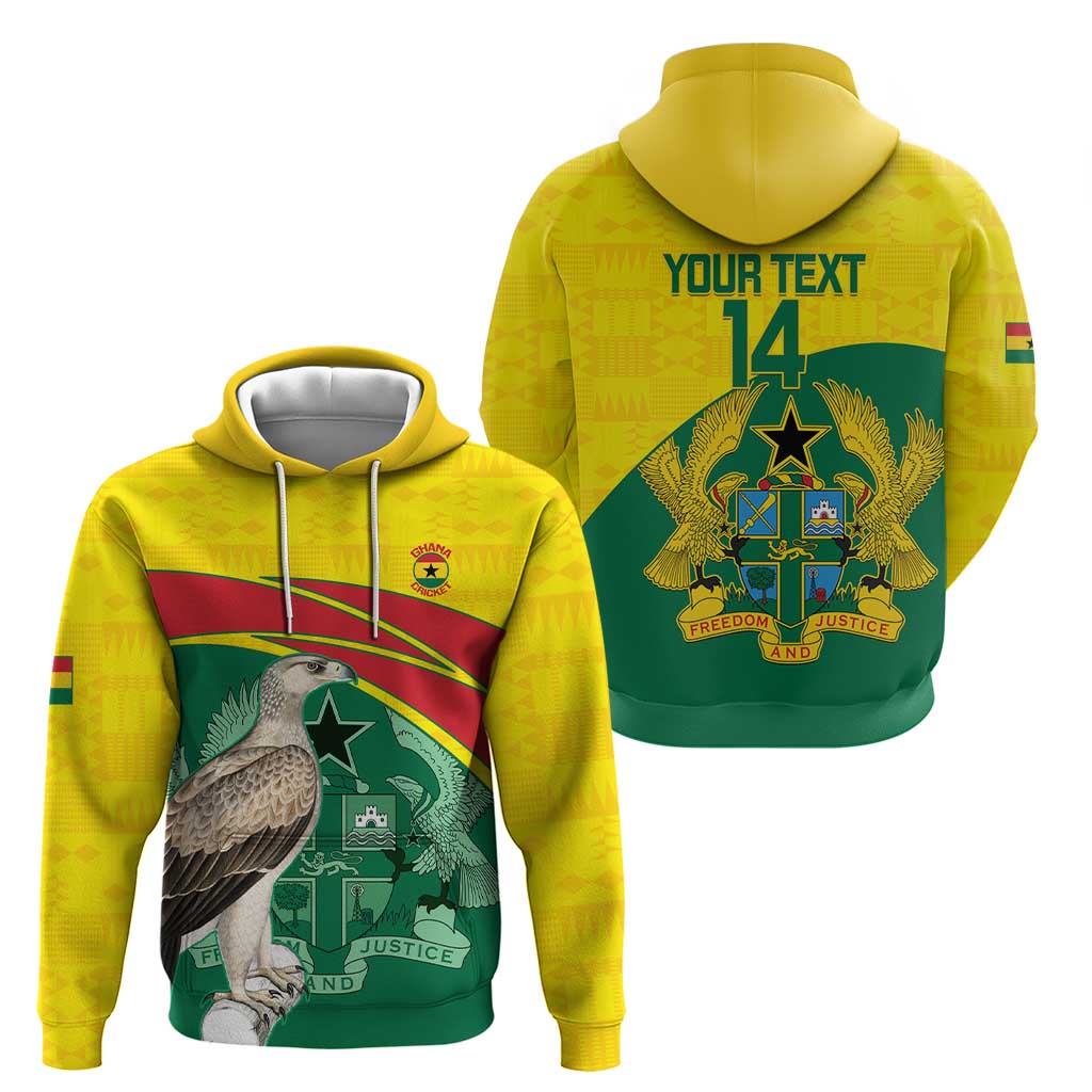 Custom Ghana Cricket Hoodie Go Ghanaian Tawny Eagle LT14