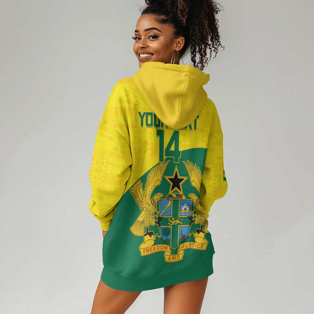 Custom Ghana Black Batters Hoodie Dress Ghanaian Tawny Eagle - Cricket Style LT14