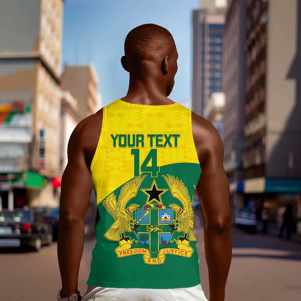 Custom Ghana Black Batters Men Tank Top Ghanaian Tawny Eagle - Cricket Style LT14