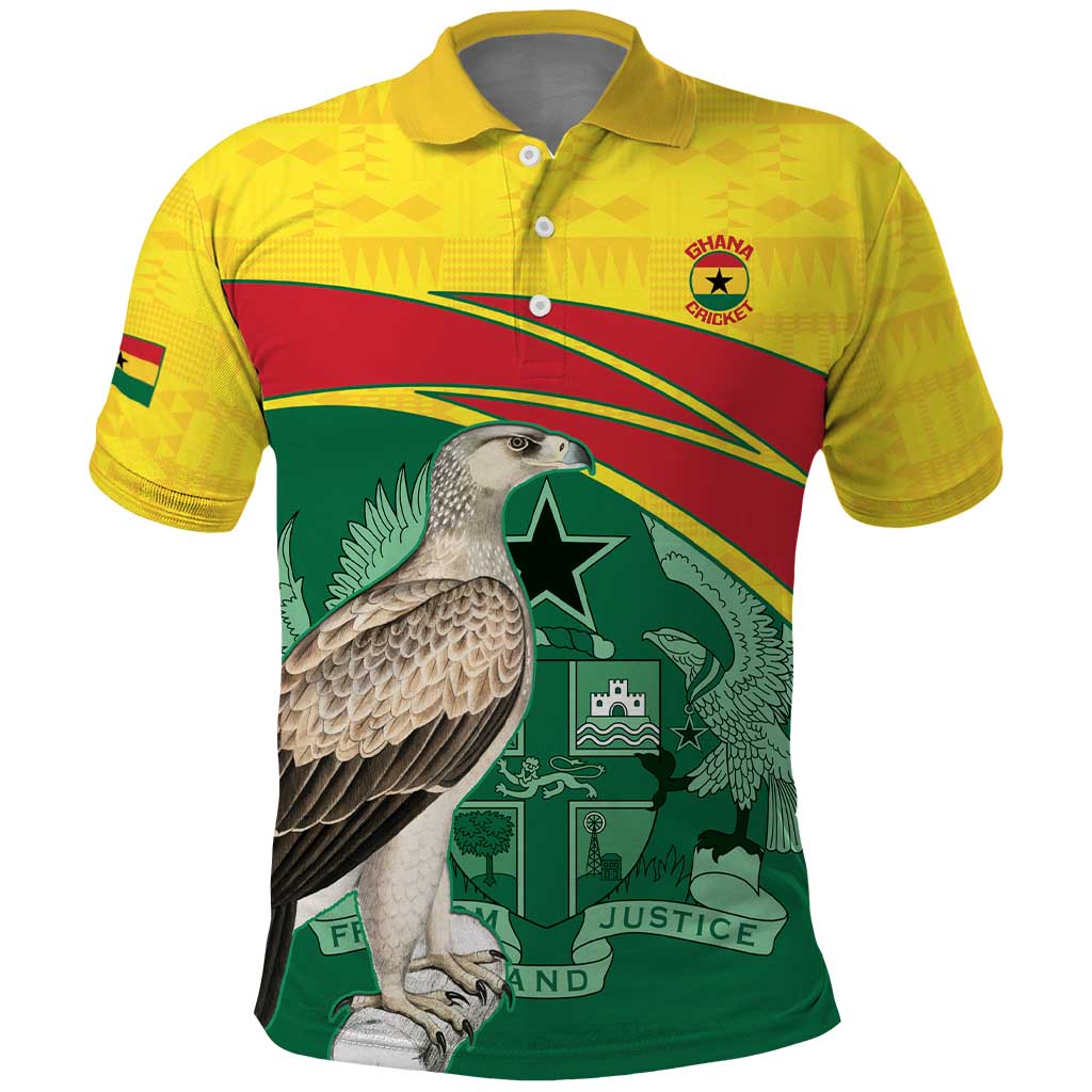 Custom Ghana Cricket Polo Shirt Go Ghanaian Tawny Eagle LT14