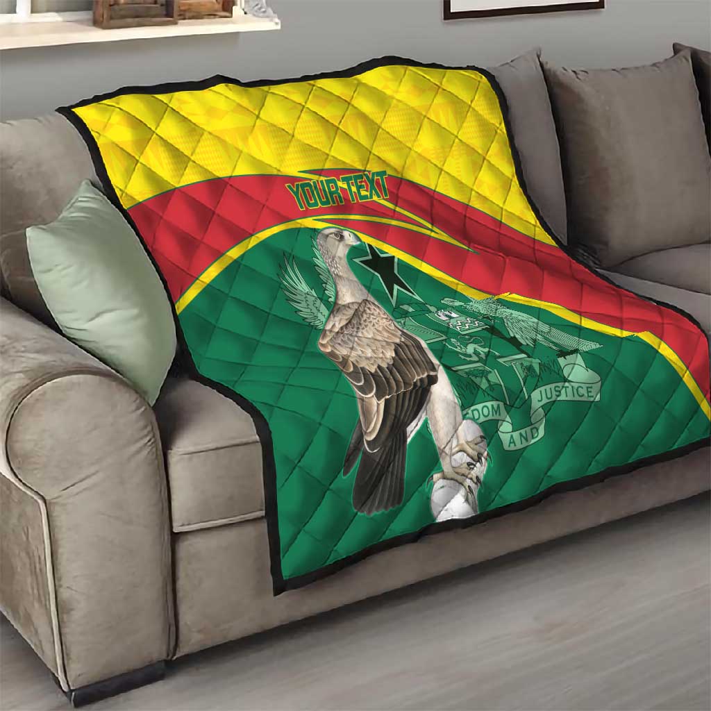 Custom Ghana Black Batters Quilt Ghanaian Tawny Eagle - Cricket Style LT14